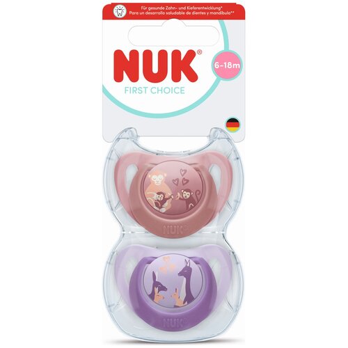 Nuk duda varalica - silikon First Choice 6-18 m, 2 kom sort. Cijene