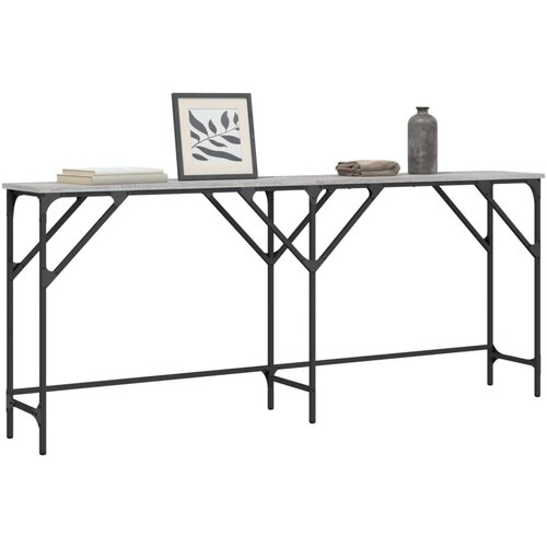  The Living Store Konzolna mizica siva sonoma 180x29x75 cm inženirski les - Konzolna Mizica, (21444169) Slike