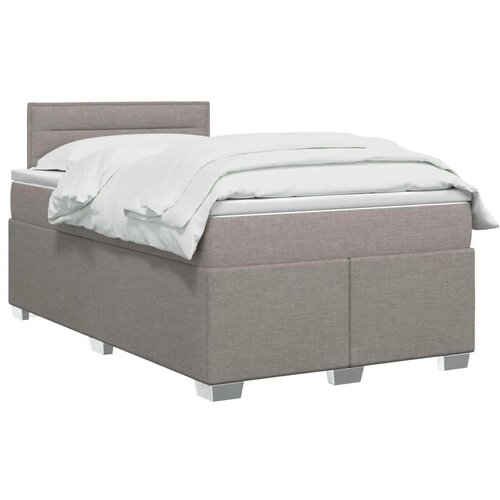  Boxspring krevet s madracem Sivosmeđa 120 x 200 cm Tkanina - Sivosmeđa 120 x 200 cm Dizajn linija Slike