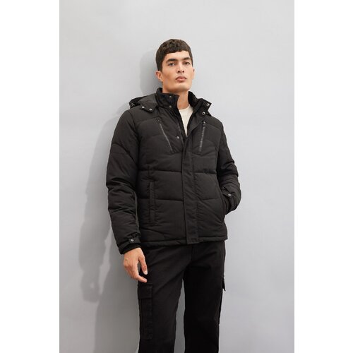 Defacto Water Repellent Jacket Slim Fit Slim Cut Hooded Fleece Lined Zippered Slike