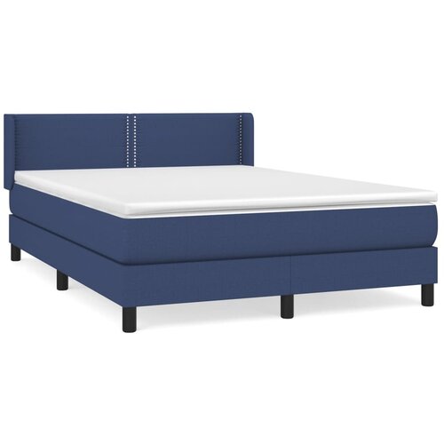 Maison Chic Box spring postelja - Vzmetna postelja z vzmetnico modra 140x200 cm blago SL21009, (21881065) Cene