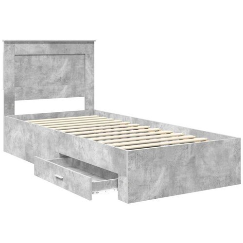  Okvir za krevet Betonski sivi i srebrna 75 x 190 cm Slike