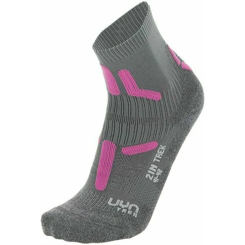 UYN Trekking 2 inch Mid Grey/Pink 35-36 Nogavice