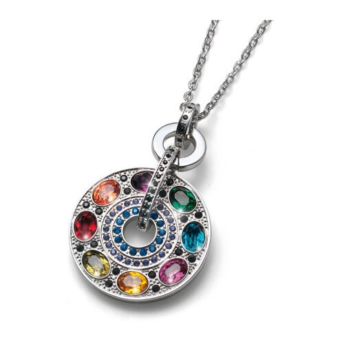 Ženski oliver weber rainbow multi lančić sa swarovski kristalnim priveskom ( 11395 ) Slike