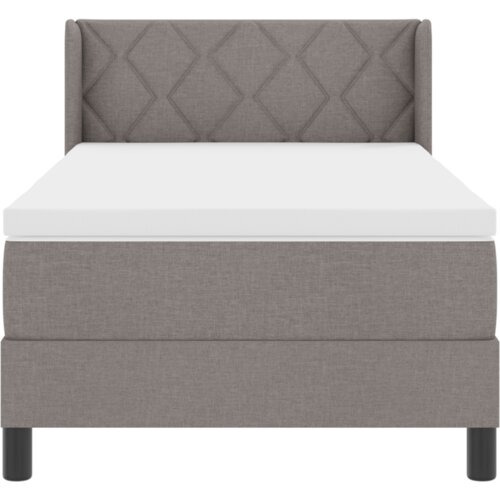  Krevet s boxspringom i madracem Taupe 90x200 cm tkanina Slike