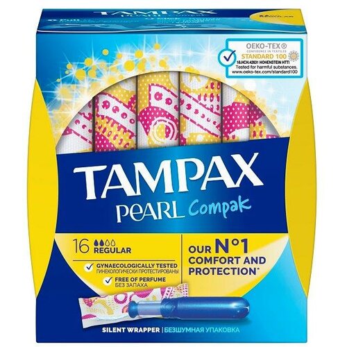 Tampax compak pearl regular tamponi 16kom Slike