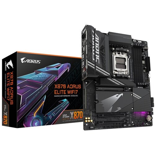 Gigabyte AMD AM5 X870 Chipset, 4x DDR5 with AMD EXPO Memory Module Support, Ultra-Fast Storage：4x M.2 slots, including 3x PCIe 5.0 x4, Dual USB4 Type-C with DP-Alt, HDMI, Supports AMD Ryzen 9000 / 8000 / 7000 Series Processors X870 A ELITE WIFI7 Cene