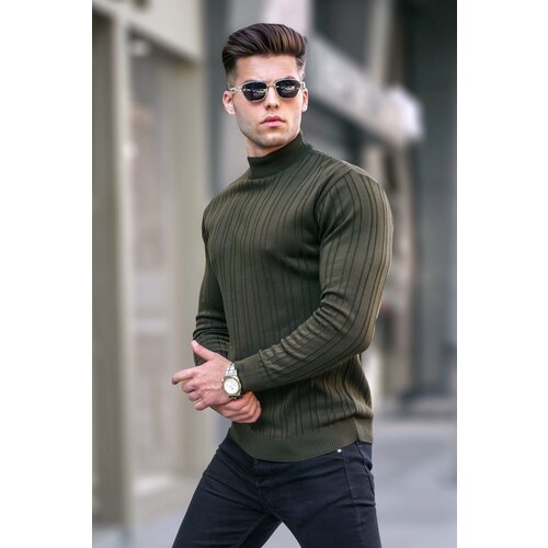 Madmext Sweater - Khaki - Slim fit Slike