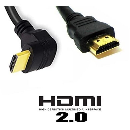 Optimus HDMI kabel (1.5m, HDMI Mu&amp;scaron;ki na Mu&amp;scaron;ki 2.0v, 90&amp;deg; kutni, crni) Slike