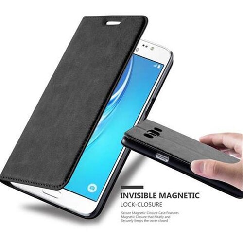 Cadorabo Ohi&scaron;je, združljivo z Samsung Galaxy J5 2016 v nočna črna - Za&scaron;čitni ovitek z magnetnim zapiranjem, stoječo funkcijo in režo za kartice, (20560845) Cene