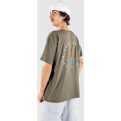 Passenger Escapism Recycled Cotton T-shirt dusty olive Cene