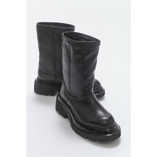 LuviShoes Tali Black Skin Genuine Leather Women's Boots. Slike