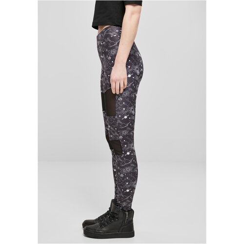 UC Curvy Women&amp;#039;s Tech Mesh Leggings AOP Blackuniverse Slike