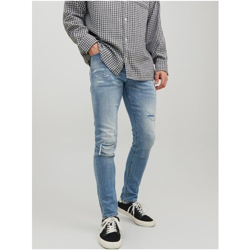 Jack & Jones Blue Mens Skinny Fit Jeans Glenn - Men Cene