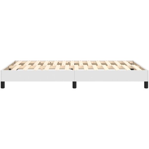 Okvir za krevet s oprugom bijela 120x200 cm od umjetne kože Slike
