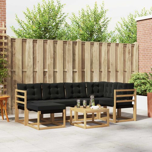  Set vanjskih sofa 7 kom. Bijela i crna Cijene