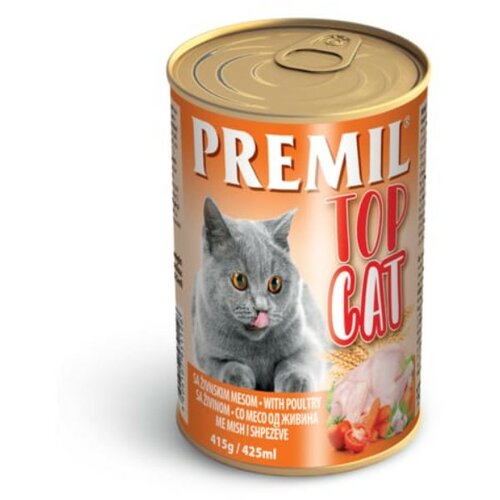 Premil Top Cat Vlažna hrana za mačke, Sa ukusom piletine, 415g Cene
