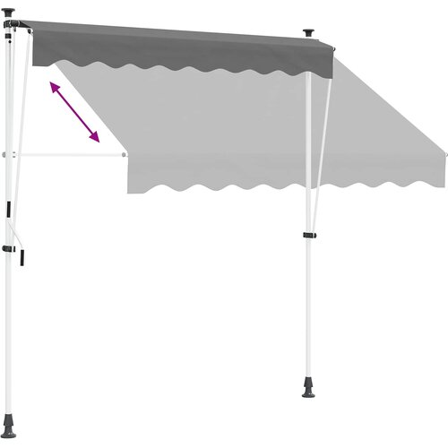  Ručno sklopiva tenda Svjetlosiva 350 cm Slike