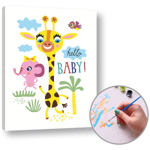 Artmie Slikanje po številkah HELLO BABY | nizka težavnost Cene