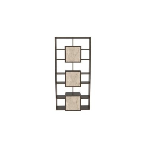 Hanah home polica za knjige monaco walnut travertine Slike
