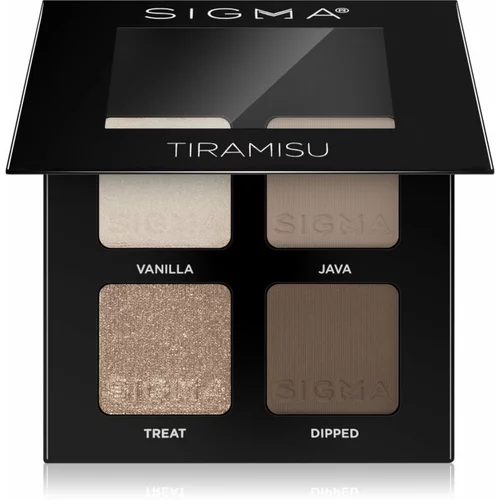 Sigma Beauty Quad paleta sjenila za oči nijansa Tiramisu 4 g