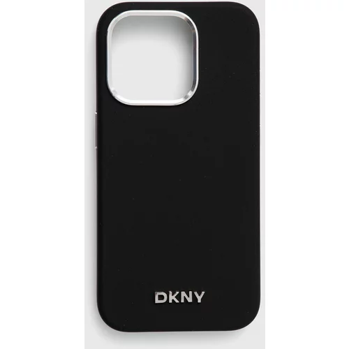 Dkny Etui za telefon iPhone 15 Pro črna barva, DKHMP15LSMCHLK