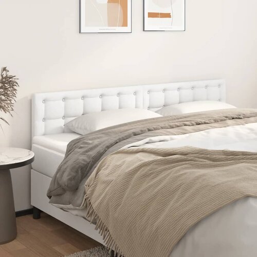  Uzglavlja bijela 180x5x78/88 cm od umjetne kože Cijene