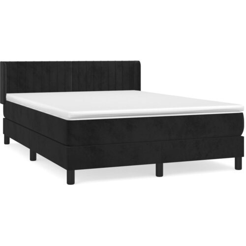 Maison Chic Box spring postelja - Vzmetna postelja z vzmetnico črna 140x200 cm žamet SL22137, (21879210) Cene