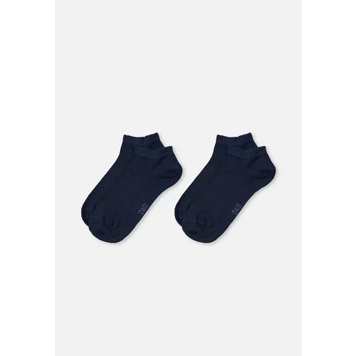 Dagi Navy Blue 6926 Men's Bamboo Booties Socks 2-Pack.