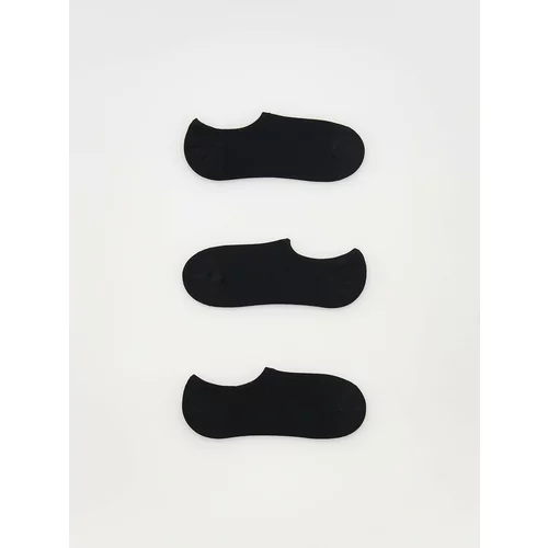 Reserved - Komplet od 3 pari čarapa s visokim udjelom pamuka - crno