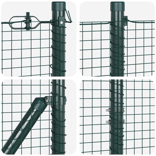  Zavarena žičana ograda za fiksaciju 25 x 1,2 m Zelena Mreža Slike