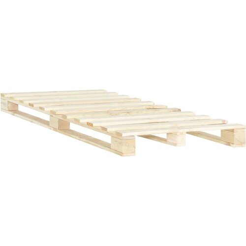 VidaXL okvir za krevet od paleta od masivne borovine 120 x 200 cm Slike