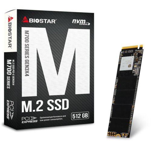 Biostar 512GB SSD, M.2, NVMe PCI-E Gen3x 4, 2280 M.2, R/W: 1650 MB/s, 1400 MB/s Cijene