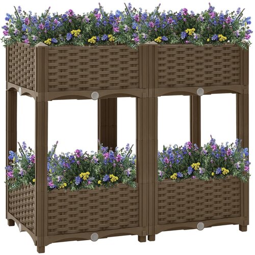 vidaXL povišena gredica 80 x 40 x 71 cm od polipropilena Cijene