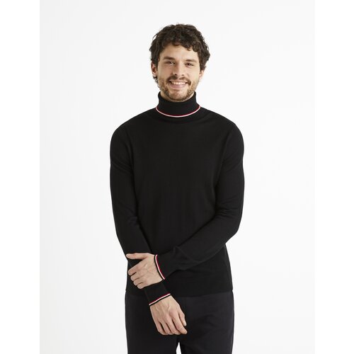 Celio Sweater with turtleneck Deblack - Men Slike