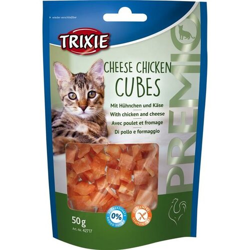 Trixie cat premio kocke piletina & sir 50g hrana za mačke Slike