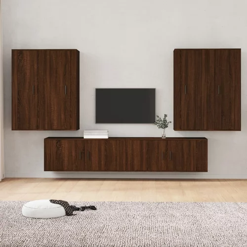 vidaXL 6-dijelni set TV ormarića boja smeđeg hrasta konstruirano drvo