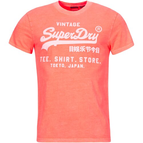 Superdry Majice s kratkimi rokavi LOGO NEON Oranžna Cene
