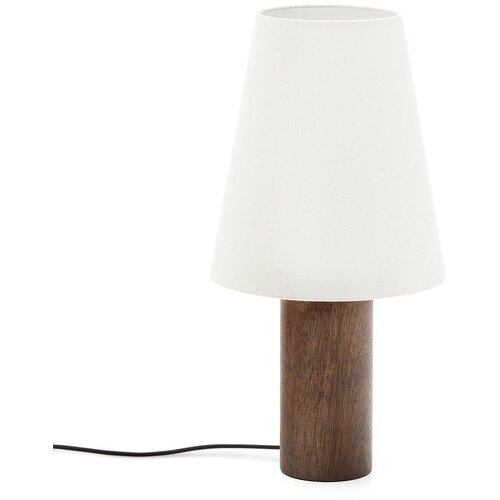 Kave Home Bela/v temni naravni barvi namizna svetilka s tekstilnim senčilom (vi&scaron;ina 49,5 cm) Marga &ndash; Cene