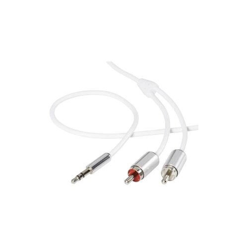 SpeaKa Professional Činč/JACK audio priključni kabel [2x činč utikač - 1x JACK utikač 3.5 mm] 0.80 m bijeli SuperSoft Cijene