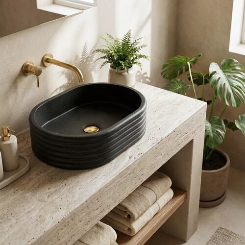 REA Bath Nadgradni umivaonik Nicoletta Black Slike