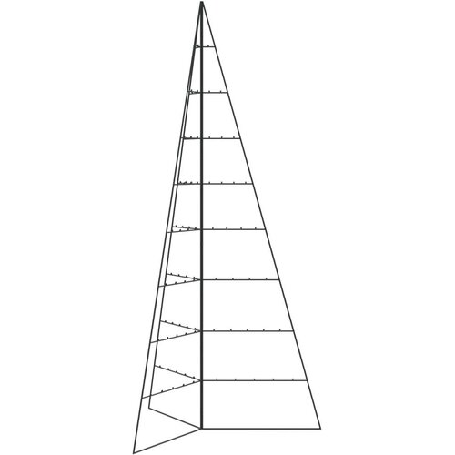 VidaXL Metalno ukrasno božićno drvce crno 210 cm Slike