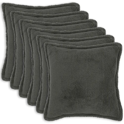  Presvlaka za jastuk 6 kom. HOUTEN Tamnosiva 60 x 60 cm Boucl&eacute; - Tamnosiva 60 x 60 cm 6 Cijene