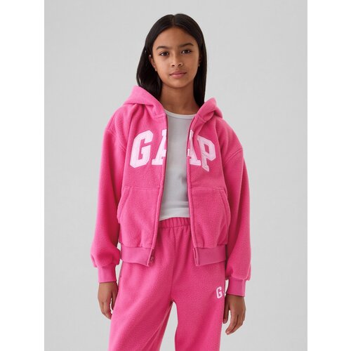 GAP Children's fleece oversized sweatshirt with logo - Girls Cene