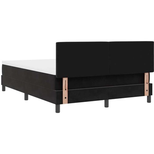 VidaXL Krevet s uzglavljem i madracem Crni 140x190 cm Bar&amp;scaron;un Slike