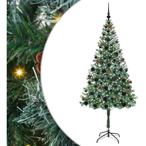  Umjetno božićno drvce s stalakom Zelena 180 cm PVC i čelik Slike