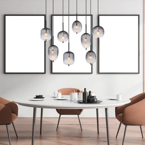Lesnina XXXL Globo 15215-8 - Luster na sajli ATTILA 8xE14/40W/230V Slike