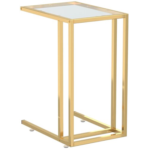  Bočni stolić za računalo prozirni 50x35x65 cm kaljeno staklo Slike