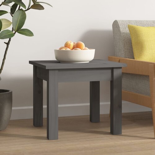 vidaXL stolić za kavu sivi 35x35x30 cm od masivne borovine Cijene