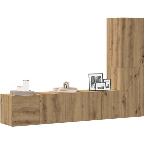 vidaXL 3 kosi stenske TV omarice Artisan Oak Engineered Wood Cene